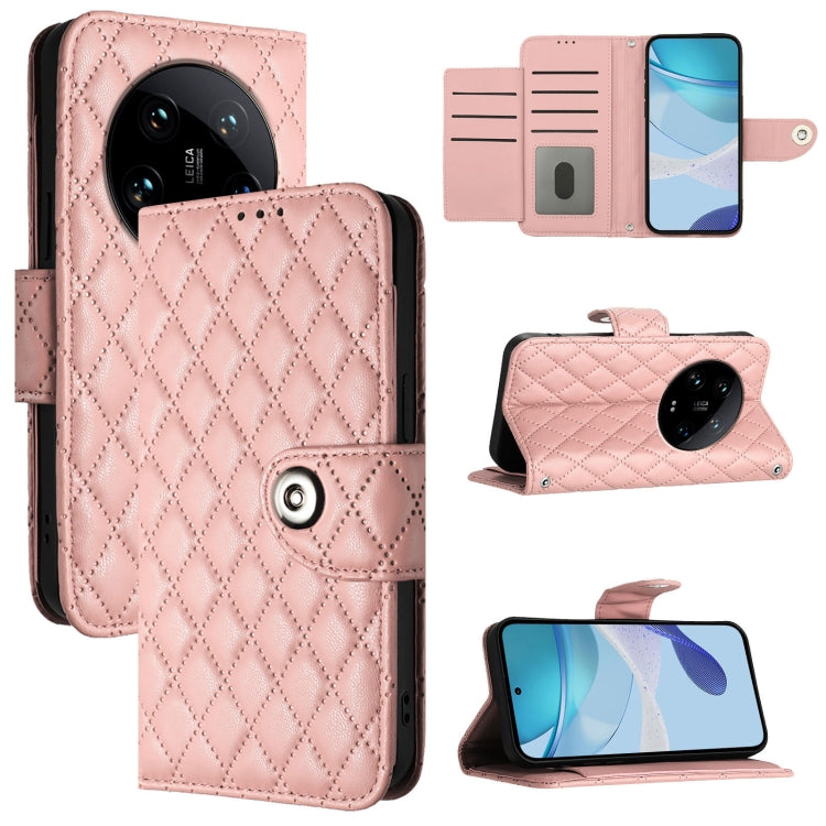Rhombic Texture Flip Leather Phone Case with Lanyard, For Xiaomi Poco M6 Pro 4G, For Xiaomi Poco X6 Neo, For Xiaomi Poco X6 Pro / Redmi K70E, For Xiaomi Poco X6, For Xiaomi 14 Ultra, For Xiaomi 14 Pro, For Xiaomi 14, For Xiaomi Poco M6 Pro 5G
