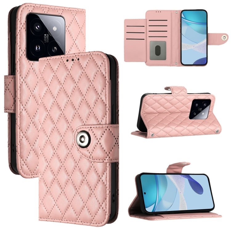 Rhombic Texture Flip Leather Phone Case with Lanyard, For Xiaomi Poco M6 Pro 4G, For Xiaomi Poco X6 Neo, For Xiaomi Poco X6 Pro / Redmi K70E, For Xiaomi Poco X6, For Xiaomi 14 Ultra, For Xiaomi 14 Pro, For Xiaomi 14, For Xiaomi Poco M6 Pro 5G
