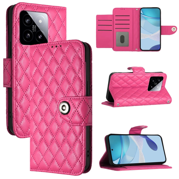 Rhombic Texture Flip Leather Phone Case with Lanyard, For Xiaomi Poco M6 Pro 4G, For Xiaomi Poco X6 Neo, For Xiaomi Poco X6 Pro / Redmi K70E, For Xiaomi Poco X6, For Xiaomi 14 Ultra, For Xiaomi 14 Pro, For Xiaomi 14, For Xiaomi Poco M6 Pro 5G