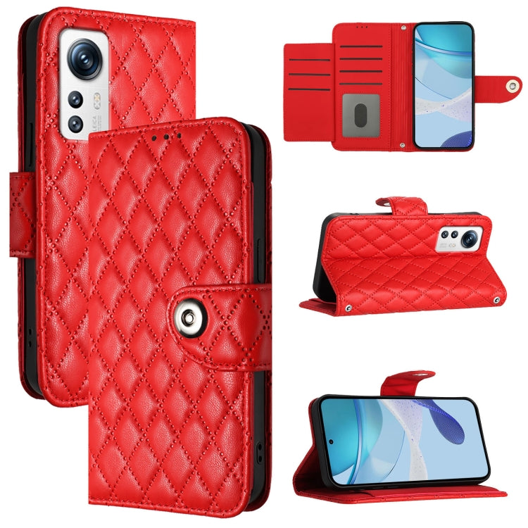 Rhombic Texture Flip Leather Phone Case with Lanyard, For Xiaomi 12T / 12T Pro, For Xiaomi Poco M5s, For Xiaomi 12S Ultra, For Xiaomi 12 Pro / 12S Pro, For Xiaomi 12 / 12X / 12S, For Xiaomi Poco X4 NFC, For Xiaomi 12 Lite, For Xiaomi Poco C40