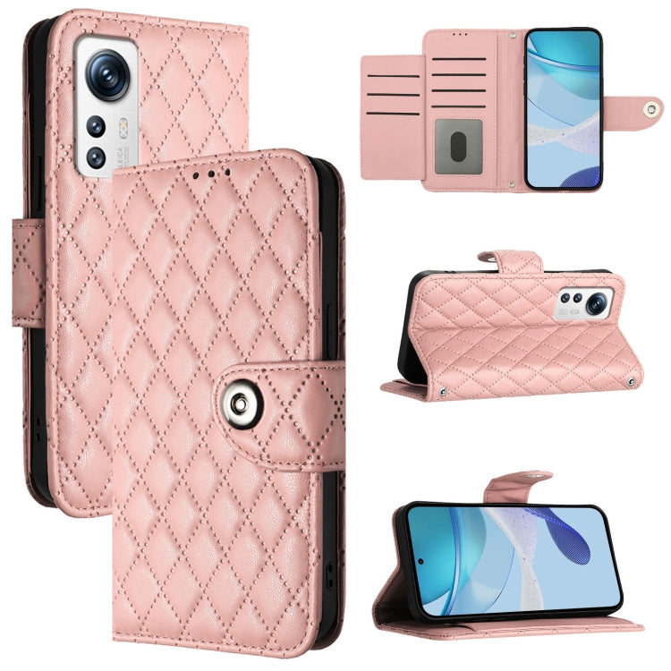 Rhombic Texture Flip Leather Phone Case with Lanyard, For Xiaomi 12T / 12T Pro, For Xiaomi Poco M5s, For Xiaomi 12S Ultra, For Xiaomi 12 Pro / 12S Pro, For Xiaomi 12 / 12X / 12S, For Xiaomi Poco X4 NFC, For Xiaomi 12 Lite, For Xiaomi Poco C40
