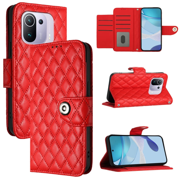 Rhombic Texture Flip Leather Phone Case with Lanyard, For Xiaomi Poco X3 GT, For Xiaomi Poco F3, For Xiaomi Mi 11i / 11X / 11X Pro, For Xiaomi Poco X3 / X3 NFC / X3 Pro, For Xiaomi Mi 11 Ultra, For Xiaomi Mi 11 Pro, For Xiaomi Poco M3 / Redmi 9T       ...