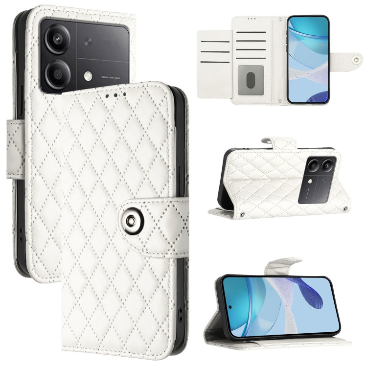 Rhombic Texture Flip Leather Phone Case with Lanyard, For Xiaomi Poco M6 Pro 4G, For Xiaomi Poco X6 Neo, For Xiaomi Poco X6 Pro / Redmi K70E, For Xiaomi Poco X6, For Xiaomi 14 Ultra, For Xiaomi 14 Pro, For Xiaomi 14, For Xiaomi Poco M6 Pro 5G