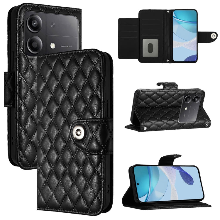 Rhombic Texture Flip Leather Phone Case with Lanyard, For Xiaomi Poco M6 Pro 4G, For Xiaomi Poco X6 Neo, For Xiaomi Poco X6 Pro / Redmi K70E, For Xiaomi Poco X6, For Xiaomi 14 Ultra, For Xiaomi 14 Pro, For Xiaomi 14, For Xiaomi Poco M6 Pro 5G