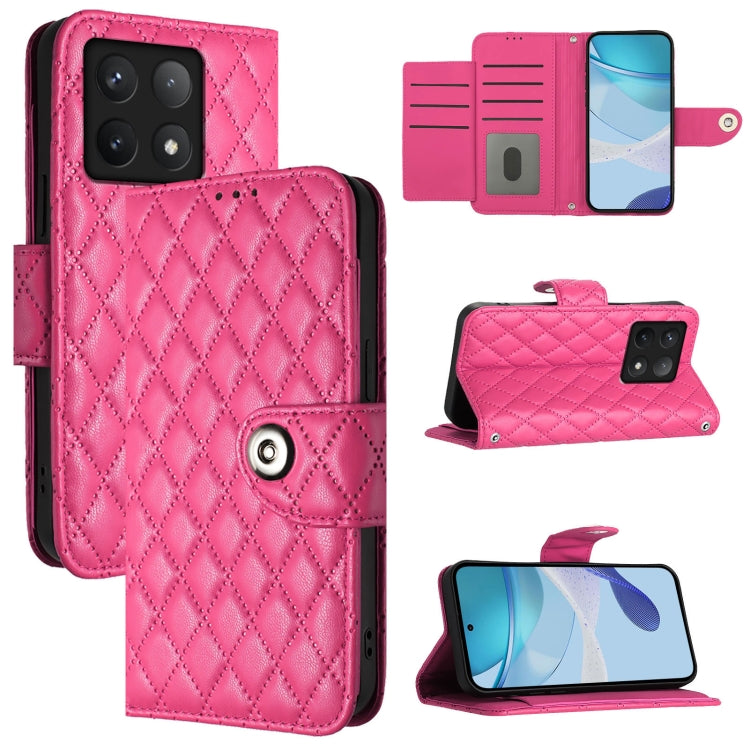 Rhombic Texture Flip Leather Phone Case with Lanyard, For Xiaomi Poco X7 5G, For Xiaomi 15 Ultra, For Xiaomi Poco X7 Pro 5G, For Xiaomi Poco M7 Pro 5G Global, For Xiaomi 14T Pro, For Xiaomi 14T, For Xiaomi Poco F6 5G, For Xiaomi Poco C61