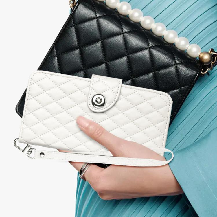 Rhombic Texture Flip Leather Phone Case with Lanyard, For Xiaomi Poco X7 5G, For Xiaomi 15 Ultra, For Xiaomi Poco X7 Pro 5G, For Xiaomi Poco M7 Pro 5G Global, For Xiaomi 14T Pro, For Xiaomi 14T, For Xiaomi Poco F6 5G, For Xiaomi Poco C61