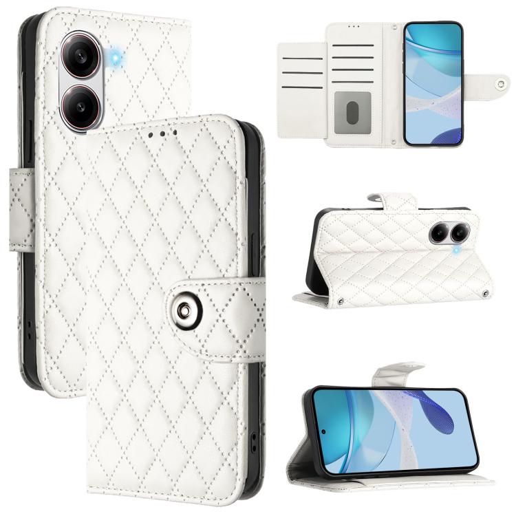 Rhombic Texture Flip Leather Phone Case with Lanyard, For Xiaomi Poco X7 5G, For Xiaomi 15 Ultra, For Xiaomi Poco X7 Pro 5G, For Xiaomi Poco M7 Pro 5G Global, For Xiaomi 14T Pro, For Xiaomi 14T, For Xiaomi Poco F6 5G, For Xiaomi Poco C61