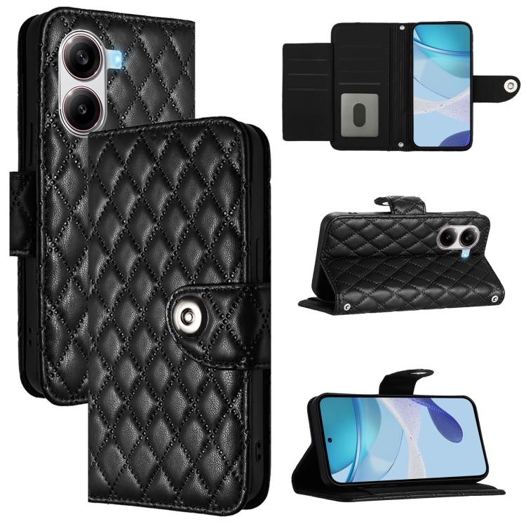 Rhombic Texture Flip Leather Phone Case with Lanyard, For Xiaomi Poco X7 5G, For Xiaomi 15 Ultra, For Xiaomi Poco X7 Pro 5G, For Xiaomi Poco M7 Pro 5G Global, For Xiaomi 14T Pro, For Xiaomi 14T, For Xiaomi Poco F6 5G, For Xiaomi Poco C61