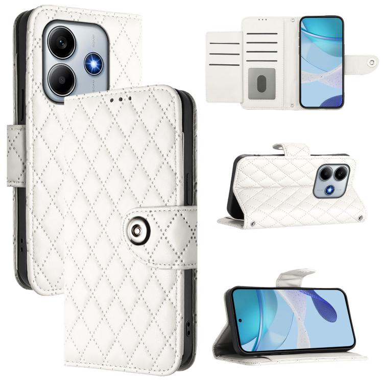 Rhombic Texture Flip Leather Phone Case with Lanyard, For Xiaomi Poco X7 5G, For Xiaomi 15 Ultra, For Xiaomi Poco X7 Pro 5G, For Xiaomi Poco M7 Pro 5G Global, For Xiaomi 14T Pro, For Xiaomi 14T, For Xiaomi Poco F6 5G, For Xiaomi Poco C61