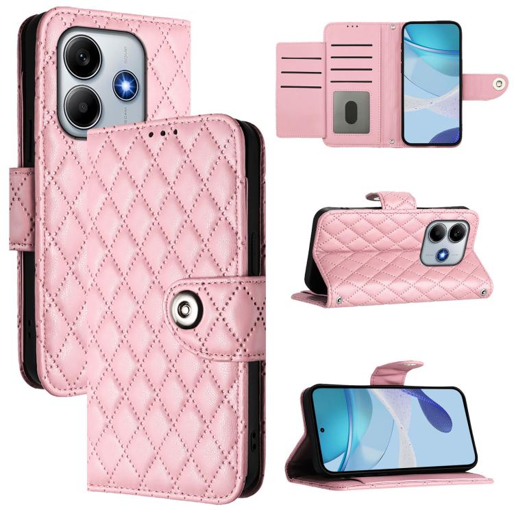 Rhombic Texture Flip Leather Phone Case with Lanyard, For Xiaomi Poco X7 5G, For Xiaomi 15 Ultra, For Xiaomi Poco X7 Pro 5G, For Xiaomi Poco M7 Pro 5G Global, For Xiaomi 14T Pro, For Xiaomi 14T, For Xiaomi Poco F6 5G, For Xiaomi Poco C61