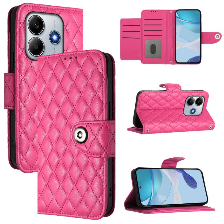 Rhombic Texture Flip Leather Phone Case with Lanyard, For Xiaomi Poco X7 5G, For Xiaomi 15 Ultra, For Xiaomi Poco X7 Pro 5G, For Xiaomi Poco M7 Pro 5G Global, For Xiaomi 14T Pro, For Xiaomi 14T, For Xiaomi Poco F6 5G, For Xiaomi Poco C61
