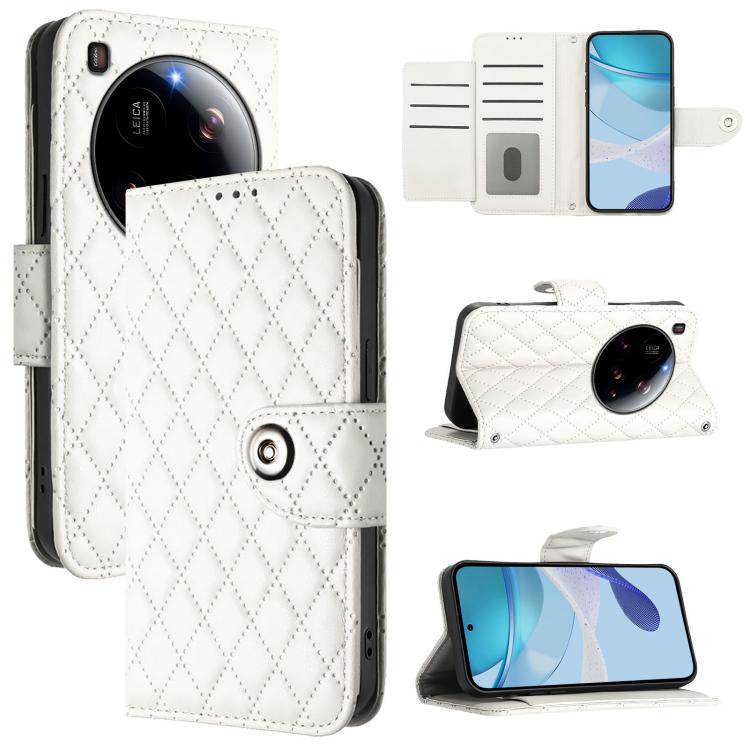 Rhombic Texture Flip Leather Phone Case with Lanyard, For Xiaomi Poco X7 5G, For Xiaomi 15 Ultra, For Xiaomi Poco X7 Pro 5G, For Xiaomi Poco M7 Pro 5G Global, For Xiaomi 14T Pro, For Xiaomi 14T, For Xiaomi Poco F6 5G, For Xiaomi Poco C61