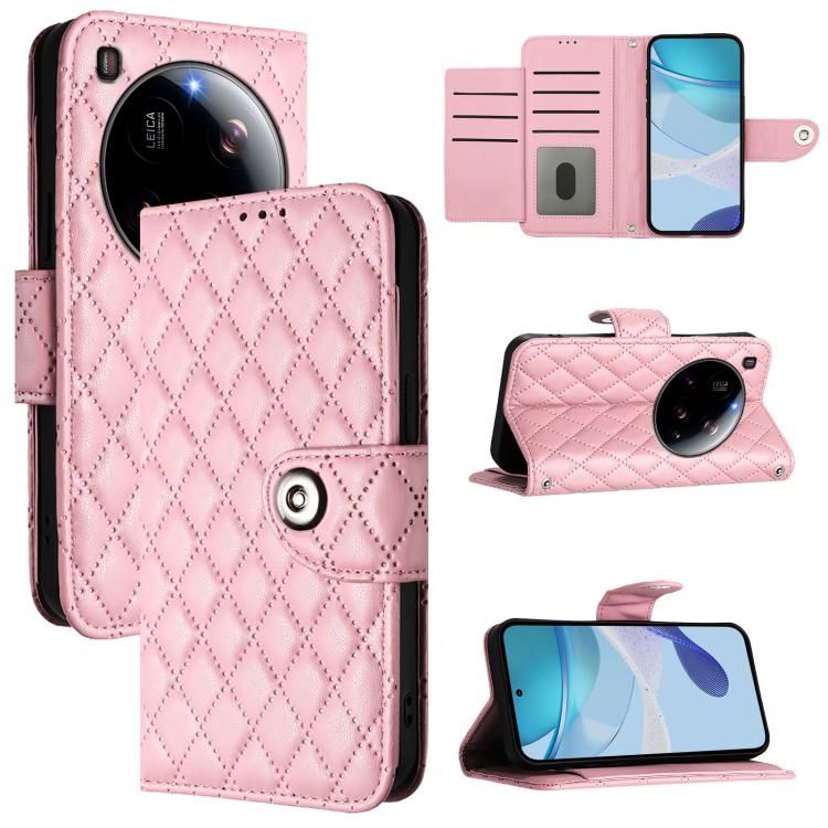 Rhombic Texture Flip Leather Phone Case with Lanyard, For Xiaomi Poco X7 5G, For Xiaomi 15 Ultra, For Xiaomi Poco X7 Pro 5G, For Xiaomi Poco M7 Pro 5G Global, For Xiaomi 14T Pro, For Xiaomi 14T, For Xiaomi Poco F6 5G, For Xiaomi Poco C61