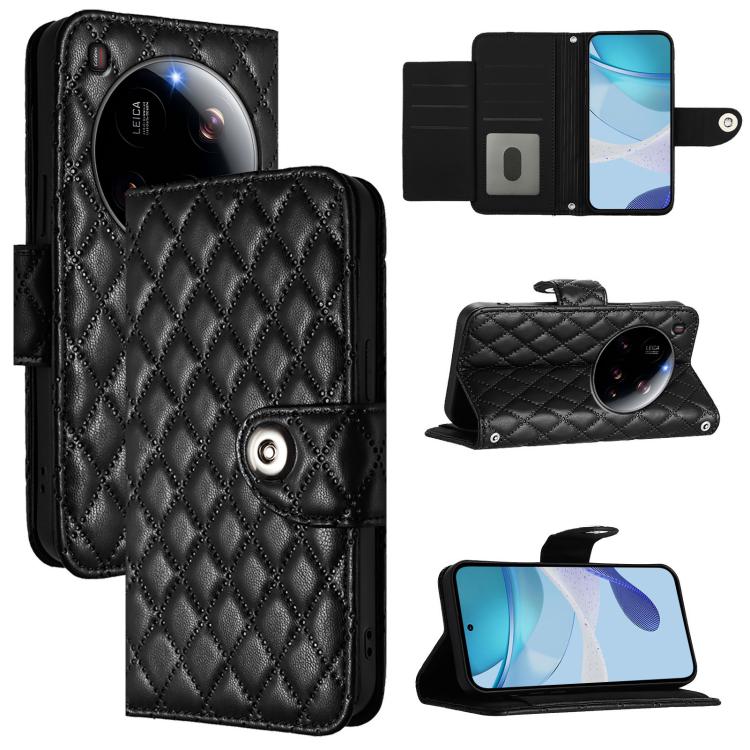 Rhombic Texture Flip Leather Phone Case with Lanyard, For Xiaomi Poco X7 5G, For Xiaomi 15 Ultra, For Xiaomi Poco X7 Pro 5G, For Xiaomi Poco M7 Pro 5G Global, For Xiaomi 14T Pro, For Xiaomi 14T, For Xiaomi Poco F6 5G, For Xiaomi Poco C61