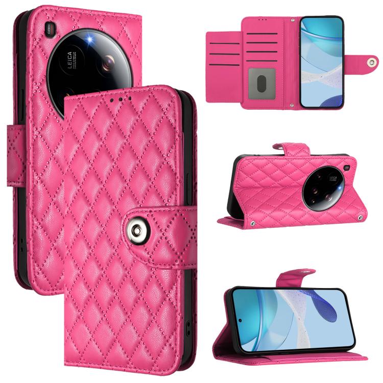 Rhombic Texture Flip Leather Phone Case with Lanyard, For Xiaomi Poco X7 5G, For Xiaomi 15 Ultra, For Xiaomi Poco X7 Pro 5G, For Xiaomi Poco M7 Pro 5G Global, For Xiaomi 14T Pro, For Xiaomi 14T, For Xiaomi Poco F6 5G, For Xiaomi Poco C61