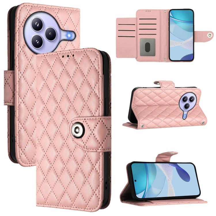 Rhombic Texture Flip Leather Phone Case with Lanyard, For Xiaomi 17 Max 5G, For Xiaomi 17T Pro 5G, For Xiaomi Poco M7 4G 169mm, For Xiaomi 15T Pro 5G, For Xiaomi 15T 5G, For Xiaomi Civi 5 Pro 5G, For Xiaomi 15S Pro 5G, For Xiaomi Poco M7 5G / C75 4G