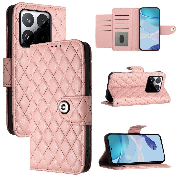Rhombic Texture Flip Leather Phone Case with Lanyard, For Xiaomi 17 Max 5G, For Xiaomi 17T Pro 5G, For Xiaomi Poco M7 4G 169mm, For Xiaomi 15T Pro 5G, For Xiaomi 15T 5G, For Xiaomi Civi 5 Pro 5G, For Xiaomi 15S Pro 5G, For Xiaomi Poco M7 5G / C75 4G