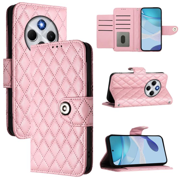 Rhombic Texture Flip Leather Phone Case with Lanyard, For Xiaomi 17 Max 5G, For Xiaomi 17T Pro 5G, For Xiaomi Poco M7 4G 169mm, For Xiaomi 15T Pro 5G, For Xiaomi 15T 5G, For Xiaomi Civi 5 Pro 5G, For Xiaomi 15S Pro 5G, For Xiaomi Poco M7 5G / C75 4G