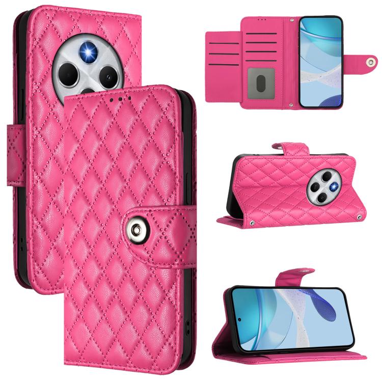 Rhombic Texture Flip Leather Phone Case with Lanyard, For Xiaomi 17 Max 5G, For Xiaomi 17T Pro 5G, For Xiaomi Poco M7 4G 169mm, For Xiaomi 15T Pro 5G, For Xiaomi 15T 5G, For Xiaomi Civi 5 Pro 5G, For Xiaomi 15S Pro 5G, For Xiaomi Poco M7 5G / C75 4G