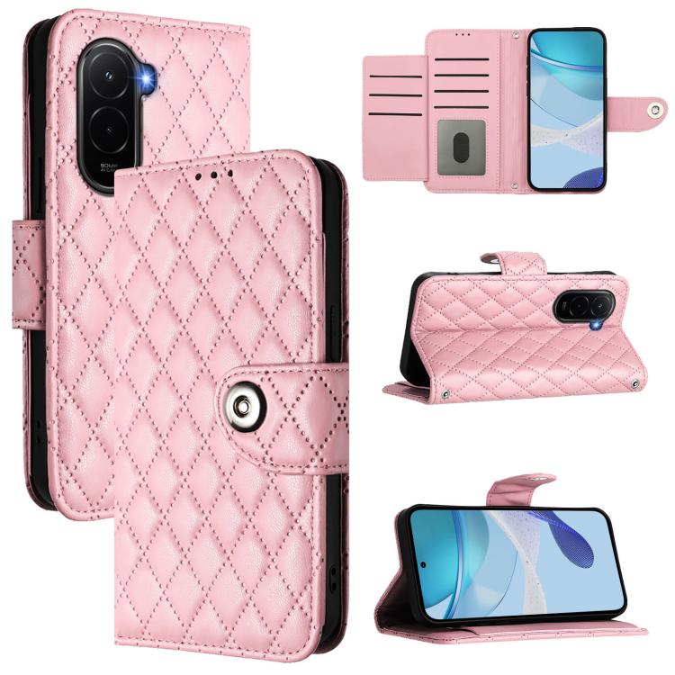 Rhombic Texture Flip Leather Phone Case with Lanyard, For Xiaomi 17 Max 5G, For Xiaomi 17T Pro 5G, For Xiaomi Poco M7 4G 169mm, For Xiaomi 15T Pro 5G, For Xiaomi 15T 5G, For Xiaomi Civi 5 Pro 5G, For Xiaomi 15S Pro 5G, For Xiaomi Poco M7 5G / C75 4G