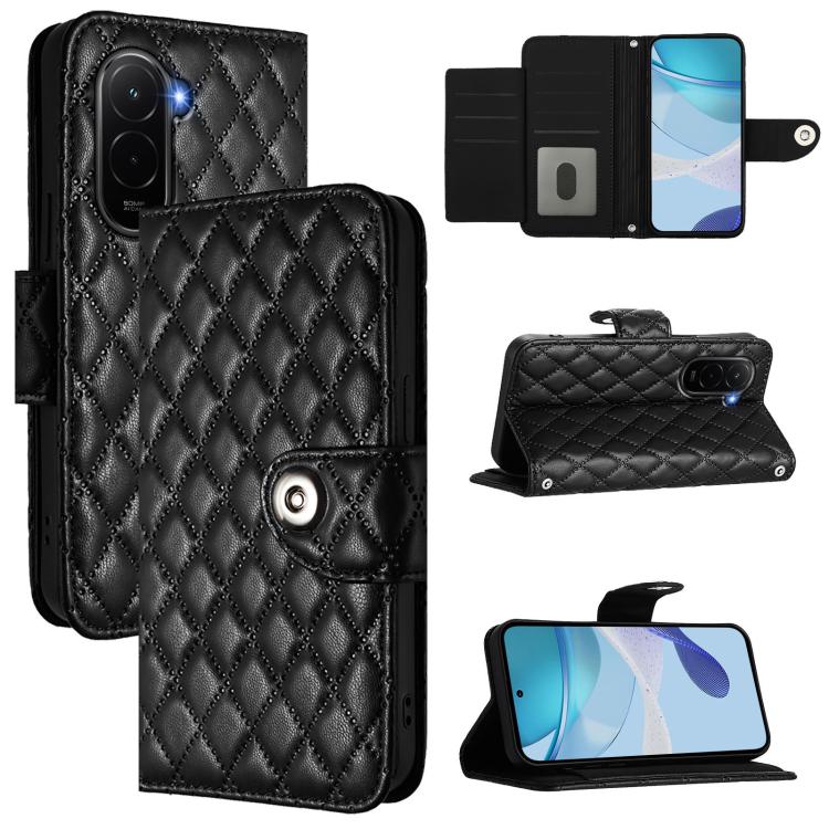 Rhombic Texture Flip Leather Phone Case with Lanyard, For Xiaomi 17 Max 5G, For Xiaomi 17T Pro 5G, For Xiaomi Poco M7 4G 169mm, For Xiaomi 15T Pro 5G, For Xiaomi 15T 5G, For Xiaomi Civi 5 Pro 5G, For Xiaomi 15S Pro 5G, For Xiaomi Poco M7 5G / C75 4G