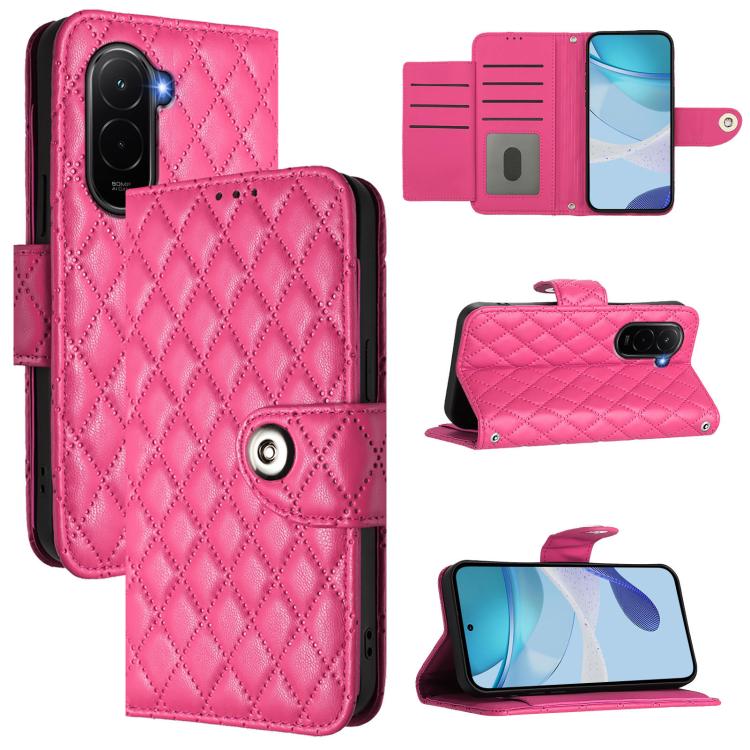 Rhombic Texture Flip Leather Phone Case with Lanyard, For Xiaomi 17 Max 5G, For Xiaomi 17T Pro 5G, For Xiaomi Poco M7 4G 169mm, For Xiaomi 15T Pro 5G, For Xiaomi 15T 5G, For Xiaomi Civi 5 Pro 5G, For Xiaomi 15S Pro 5G, For Xiaomi Poco M7 5G / C75 4G