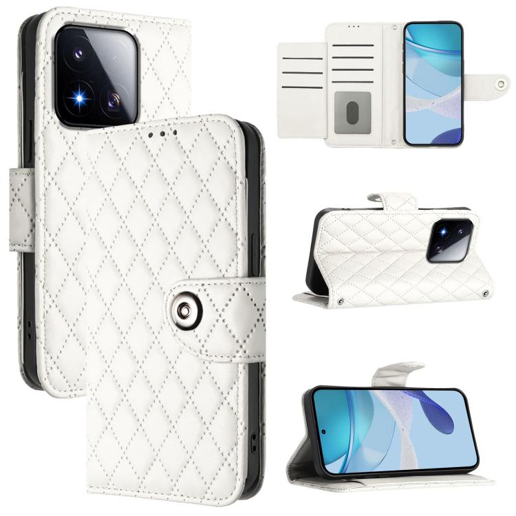 Rhombic Texture Flip Leather Phone Case with Lanyard, For Xiaomi 17 Max 5G, For Xiaomi 17T Pro 5G, For Xiaomi Poco M7 4G 169mm, For Xiaomi 15T Pro 5G, For Xiaomi 15T 5G, For Xiaomi Civi 5 Pro 5G, For Xiaomi 15S Pro 5G, For Xiaomi Poco M7 5G / C75 4G