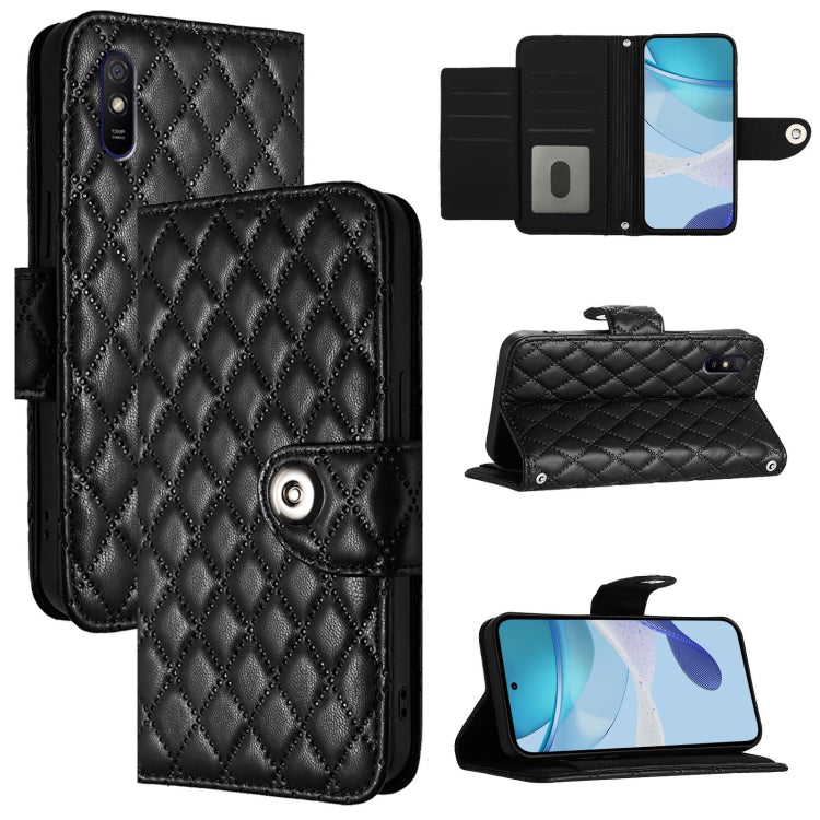 Rhombic Texture Flip Leather Phone Case with Lanyard, For Redmi 10A / 9C, For Redmi 10 / Redmi 10 2022, For Redmi Note 9 Pro / Note 9 Pro Max, For Redmi Note 9S / Note 10 Lite, For Redmi 9A / 9i / 9AT, For Redmi 9 / 9 Prime India                       ...