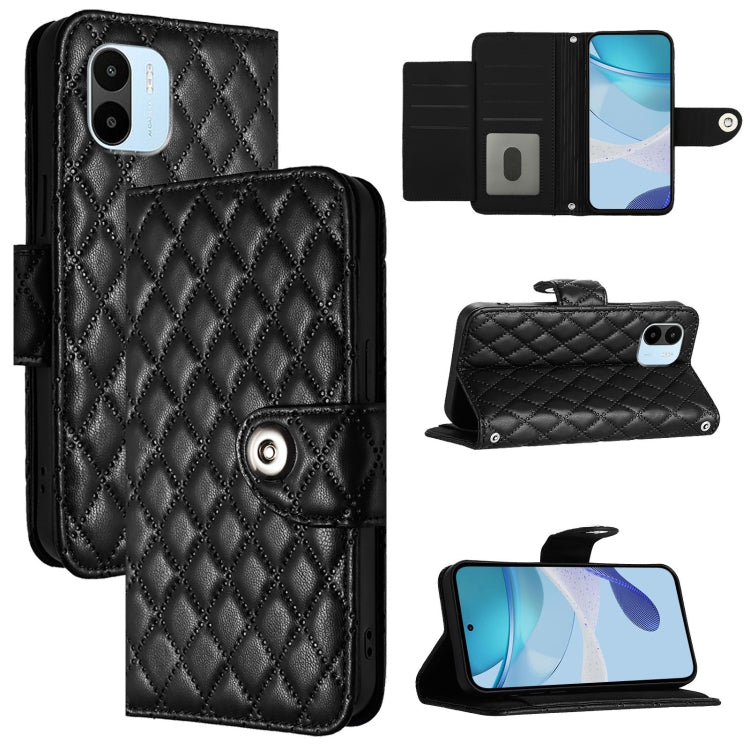 Rhombic Texture Flip Leather Phone Case with Lanyard, For Redmi 12 4G Global / India, For Redmi 12 5G Global / India, For Redmi Note 12R, For Redmi Note 11T Pro+ / 12T Pro, For Redmi K50i, For Redmi A1+ / A2+, For Redmi A1 / A2                         ...