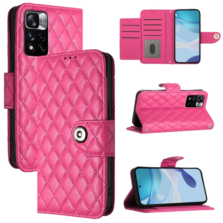 Rhombic Texture Flip Leather Phone Case with Lanyard, For Redmi 11 Prime 5G / Redmi 10 5G, For Redmi Note 11R / Note 11E, For Redmi K50 Ultra, For Redmi Note 10 4G / Note 10S, For Redmi Note 11 SE India, For Redmi Note 11 Pro+ 5G EU                    ...