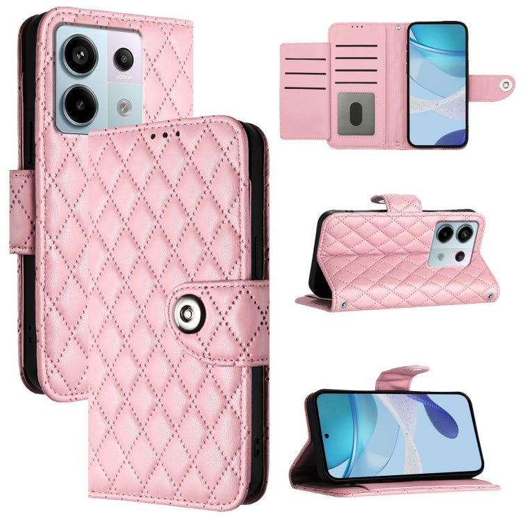 Rhombic Texture Flip Leather Phone Case with Lanyard, For Redmi K70 Ultra 5G Global, For Redmi 13 4G / Note 13R, For Redmi A3, For Redmi Note 13 Pro 4G Global, For Redmi Note 13 4G Global, For Redmi Note 13 Pro 5G Global, For Redmi Note 13 5G Global   ...