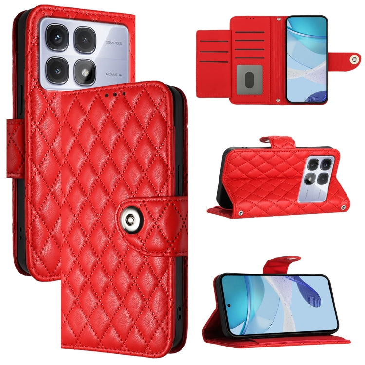 Rhombic Texture Flip Leather Phone Case with Lanyard, For Redmi K70 Ultra 5G Global, For Redmi 13 4G / Note 13R, For Redmi A3, For Redmi Note 13 Pro 4G Global, For Redmi Note 13 4G Global, For Redmi Note 13 Pro 5G Global, For Redmi Note 13 5G Global   ...
