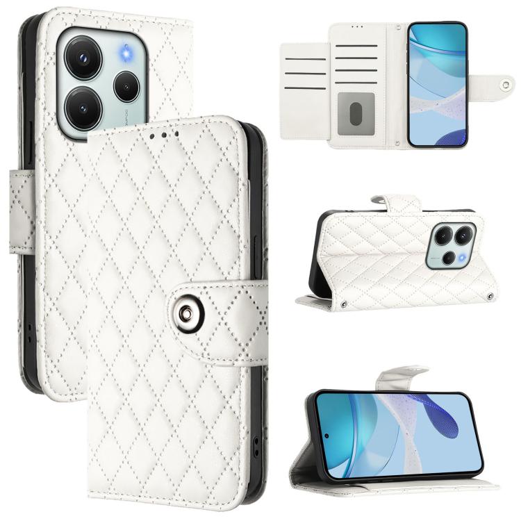 Rhombic Texture Flip Leather Phone Case with Lanyard, For Redmi 15 5G Global / 15 4G SEA, For Redmi 15 5G / 15 4G EU 171mm, For Redmi Note 14 4G 164.84mm, For Redmi Note 14 Pro 5G Global, For Redmi Note 14 5G Global, For Redmi K80 5G / K80 Pro 5G      ...