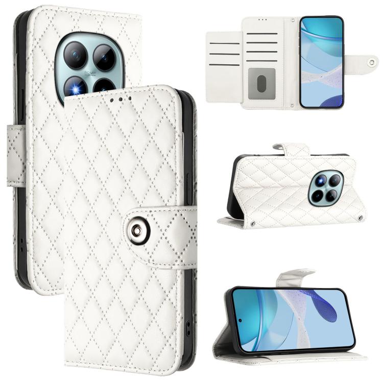 Rhombic Texture Flip Leather Phone Case with Lanyard, For Redmi K90 Max 5G, For Redmi A7 Pro 5G 171mm / Poco C81, For Redmi 15a 5G Global, For Redmi A5 4G 171.7mm / Poco C71 4G, For Redmi Turbo 5 5G Global / Poco X8 Pro                                 ...