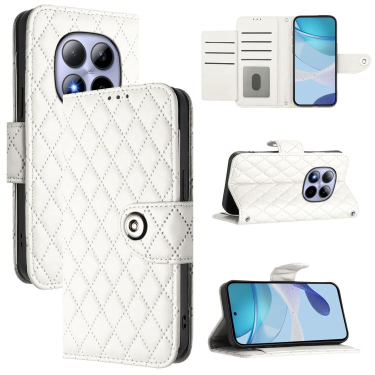 Rhombic Texture Flip Leather Phone Case with Lanyard, For Redmi K90 Max 5G, For Redmi A7 Pro 5G 171mm / Poco C81, For Redmi 15a 5G Global, For Redmi A5 4G 171.7mm / Poco C71 4G, For Redmi Turbo 5 5G Global / Poco X8 Pro                                 ...