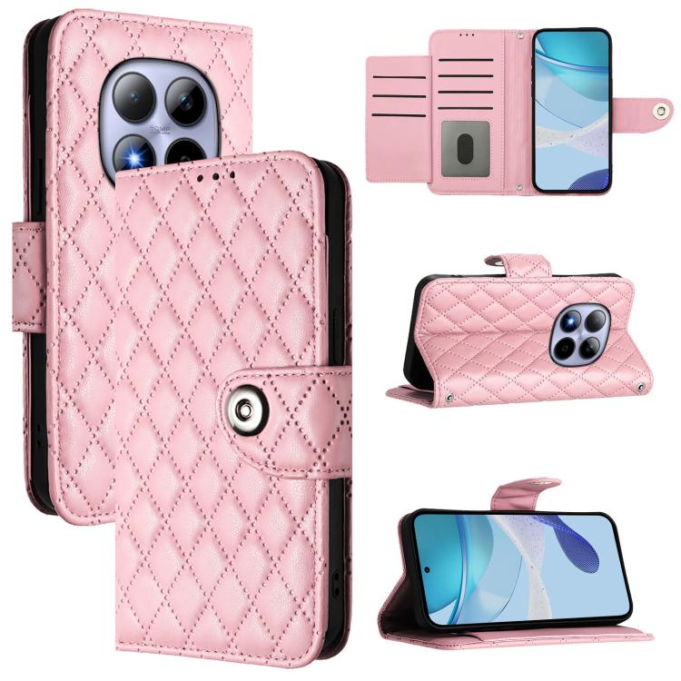 Rhombic Texture Flip Leather Phone Case with Lanyard, For Redmi K90 Max 5G, For Redmi A7 Pro 5G 171mm / Poco C81, For Redmi 15a 5G Global, For Redmi A5 4G 171.7mm / Poco C71 4G, For Redmi Turbo 5 5G Global / Poco X8 Pro                                 ...