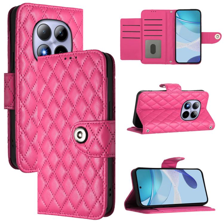 Rhombic Texture Flip Leather Phone Case with Lanyard, For Redmi K90 Max 5G, For Redmi A7 Pro 5G 171mm / Poco C81, For Redmi 15a 5G Global, For Redmi A5 4G 171.7mm / Poco C71 4G, For Redmi Turbo 5 5G Global / Poco X8 Pro                                 ...
