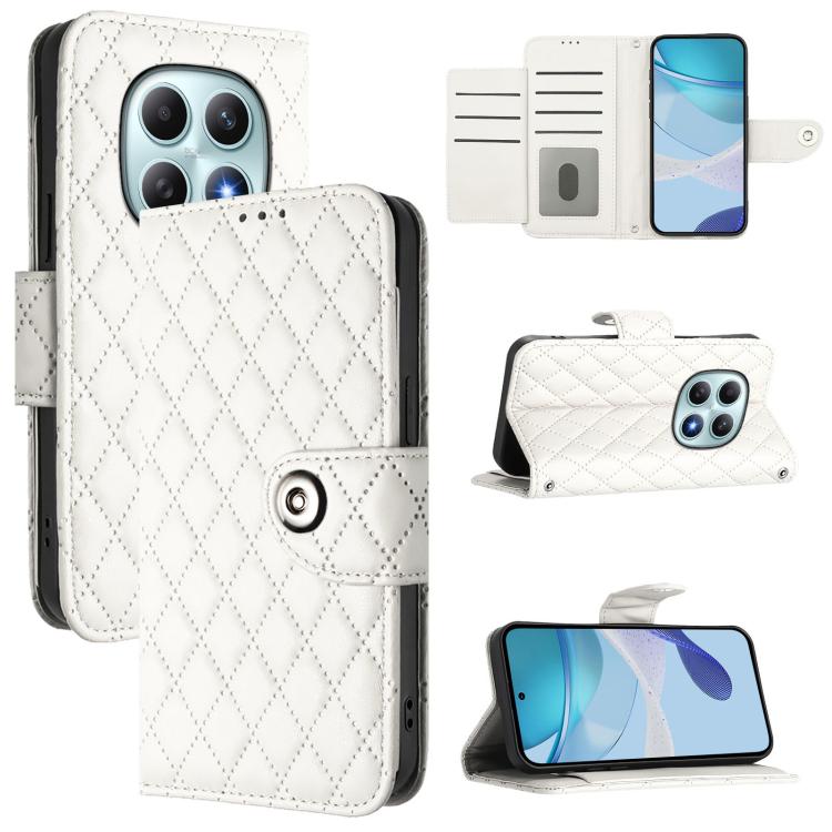 Rhombic Texture Flip Leather Phone Case with Lanyard, For Redmi K90 Max 5G, For Redmi A7 Pro 5G 171mm / Poco C81, For Redmi 15a 5G Global, For Redmi A5 4G 171.7mm / Poco C71 4G, For Redmi Turbo 5 5G Global / Poco X8 Pro                                 ...