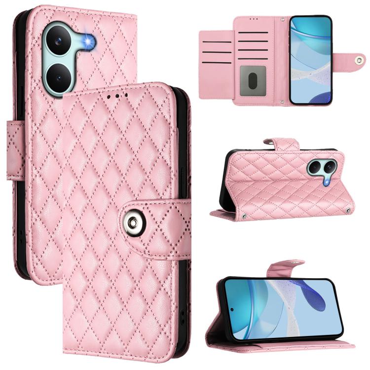 Rhombic Texture Flip Leather Phone Case with Lanyard, For Redmi K90 Max 5G, For Redmi A7 Pro 5G 171mm / Poco C81, For Redmi 15a 5G Global, For Redmi A5 4G 171.7mm / Poco C71 4G, For Redmi Turbo 5 5G Global / Poco X8 Pro                                 ...