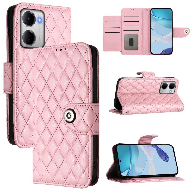 Rhombic Texture Flip Leather Phone Case with Lanyard, For Redmi K90 Max 5G, For Redmi A7 Pro 5G 171mm / Poco C81, For Redmi 15a 5G Global, For Redmi A5 4G 171.7mm / Poco C71 4G, For Redmi Turbo 5 5G Global / Poco X8 Pro                                 ...