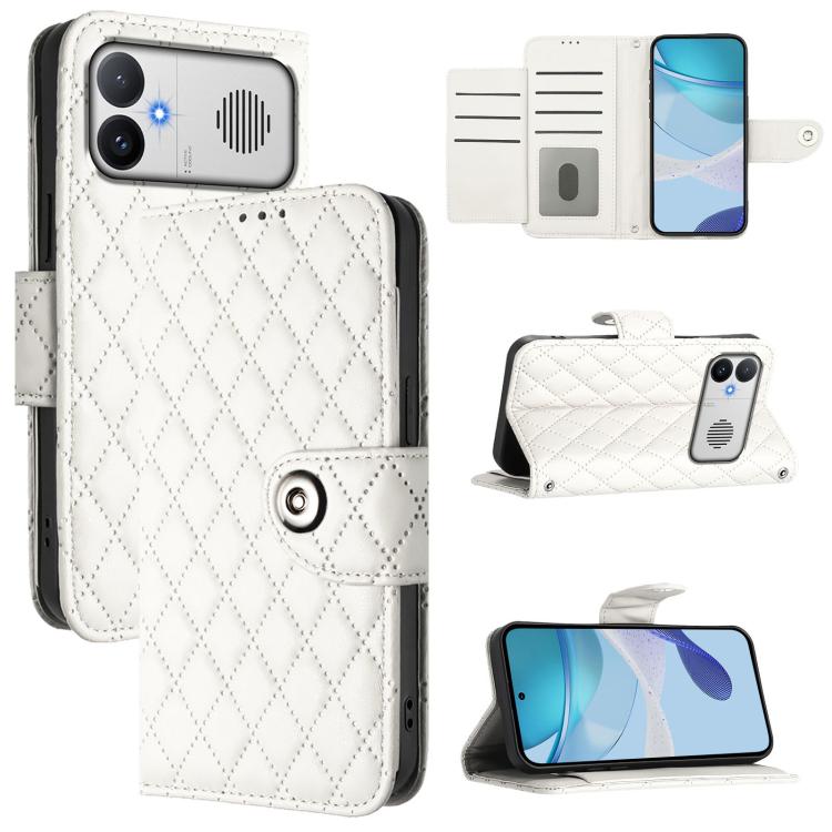 Rhombic Texture Flip Leather Phone Case with Lanyard, For Redmi K90 Max 5G, For Redmi A7 Pro 5G 171mm / Poco C81, For Redmi 15a 5G Global, For Redmi A5 4G 171.7mm / Poco C71 4G, For Redmi Turbo 5 5G Global / Poco X8 Pro                                 ...