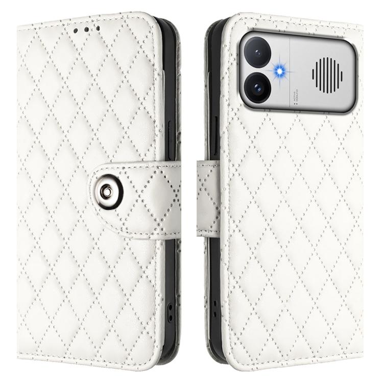 Rhombic Texture Flip Leather Phone Case with Lanyard, For Redmi K90 Max 5G, For Redmi A7 Pro 5G 171mm / Poco C81, For Redmi 15a 5G Global, For Redmi A5 4G 171.7mm / Poco C71 4G, For Redmi Turbo 5 5G Global / Poco X8 Pro                                 ...