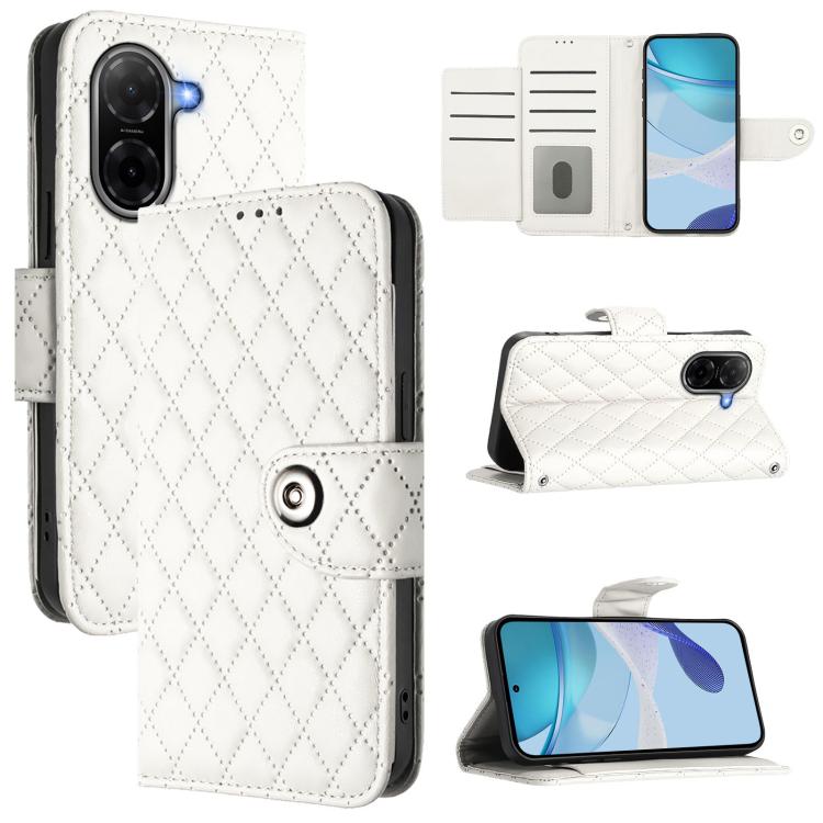 Rhombic Texture Flip Leather Phone Case with Lanyard, For Redmi K90 Max 5G, For Redmi A7 Pro 5G 171mm / Poco C81, For Redmi 15a 5G Global, For Redmi A5 4G 171.7mm / Poco C71 4G, For Redmi Turbo 5 5G Global / Poco X8 Pro                                 ...