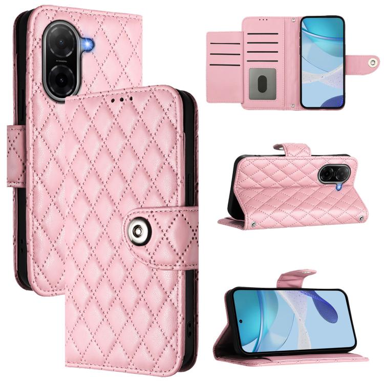 Rhombic Texture Flip Leather Phone Case with Lanyard, For Redmi K90 Max 5G, For Redmi A7 Pro 5G 171mm / Poco C81, For Redmi 15a 5G Global, For Redmi A5 4G 171.7mm / Poco C71 4G, For Redmi Turbo 5 5G Global / Poco X8 Pro                                 ...