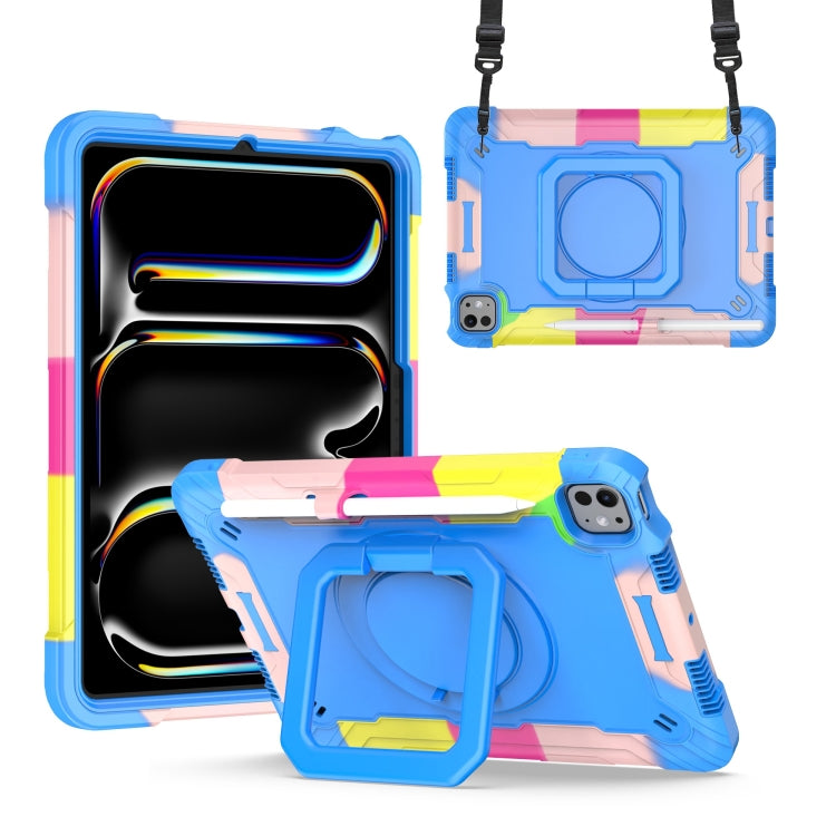 Handle Grip Holder Silicone Hybrid PC Tablet Case with Strap, For iPad Pro 11 2025 / 2024, For iPad Air 11 2026 / 2025 / 2024