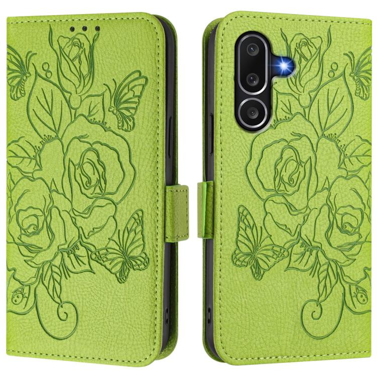 Embossed Rose RFID Anti-theft Leather Phone Case, For Samsung Galaxy M56 5G, For Samsung Galaxy F16 5G / M16 5G Global, For Samsung Galaxy F06 5G / M06 5G, For Samsung Galaxy M35, For Samsung Galaxy M55 / C55 5G, For Samsung Galaxy XCover7 Pro         ...