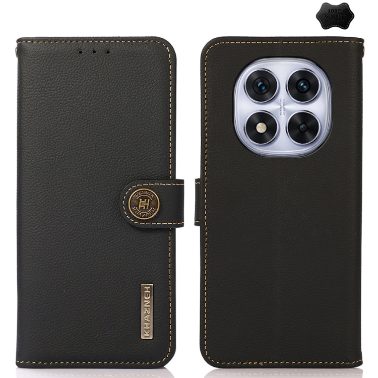 KHAZNEH Custer Texture RFID Genuine Leather Phone Case, For Redmi A7 Pro 171mm / Poco C85x 5G, For Redmi Turbo 5 Max / Poco X8 Pro Max, For Redmi Turbo 5 5G / Poco X8 Pro 5G, For Redmi Note 15 Pro+ 5G Global 163.3mm, For Redmi Note 15 5G Global 164mm  ...