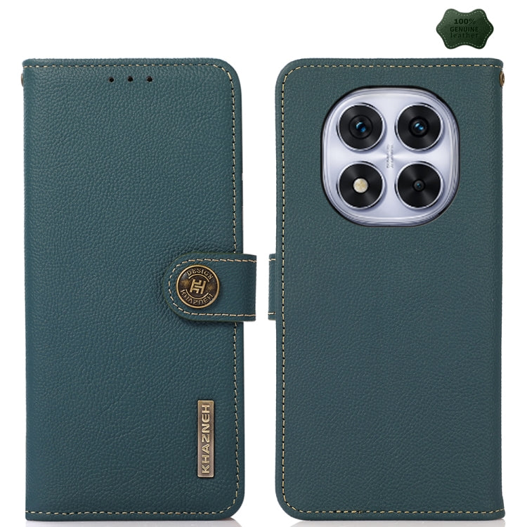 KHAZNEH Custer Texture RFID Genuine Leather Phone Case, For Redmi A7 Pro 171mm / Poco C85x 5G, For Redmi Turbo 5 Max / Poco X8 Pro Max, For Redmi Turbo 5 5G / Poco X8 Pro 5G, For Redmi Note 15 Pro+ 5G Global 163.3mm, For Redmi Note 15 5G Global 164mm  ...