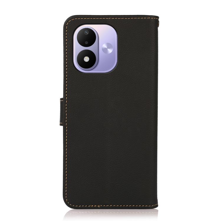 KHAZNEH Custer Texture RFID Genuine Leather Phone Case, For Redmi Note 17 4G Global 171mm, For Redmi A7 Pro 171mm / Poco C85x 5G, For Redmi Turbo 5 Max / Poco X8 Pro Max, For Redmi Turbo 5 5G / Poco X8 Pro 5G, For Redmi Note 15 Pro+ 5G Global 163.3mm  ...
