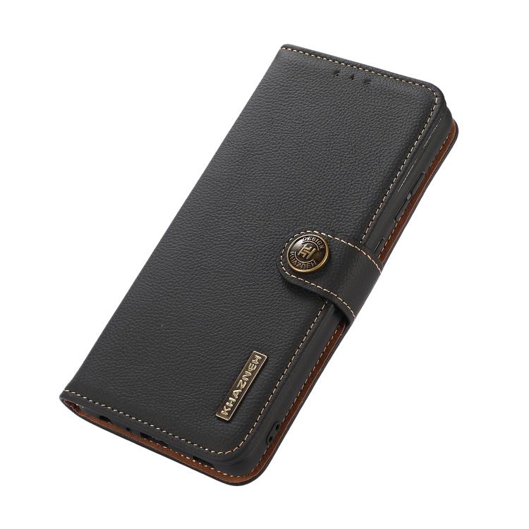 KHAZNEH Custer Texture RFID Genuine Leather Phone Case, For Redmi Note 17 4G Global 171mm, For Redmi A7 Pro 171mm / Poco C85x 5G, For Redmi Turbo 5 Max / Poco X8 Pro Max, For Redmi Turbo 5 5G / Poco X8 Pro 5G, For Redmi Note 15 Pro+ 5G Global 163.3mm  ...